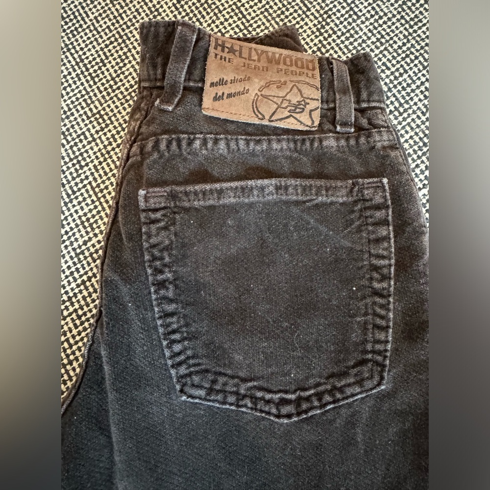 90s Fashion Low Rise Wide Leg Velvet Brown Pants by Hollywood Jeans